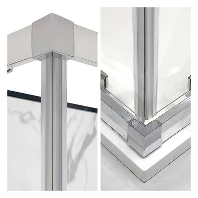 Box doccia 70x100x70 cm con doppio scorrevole trasparente H 200 cm Ted