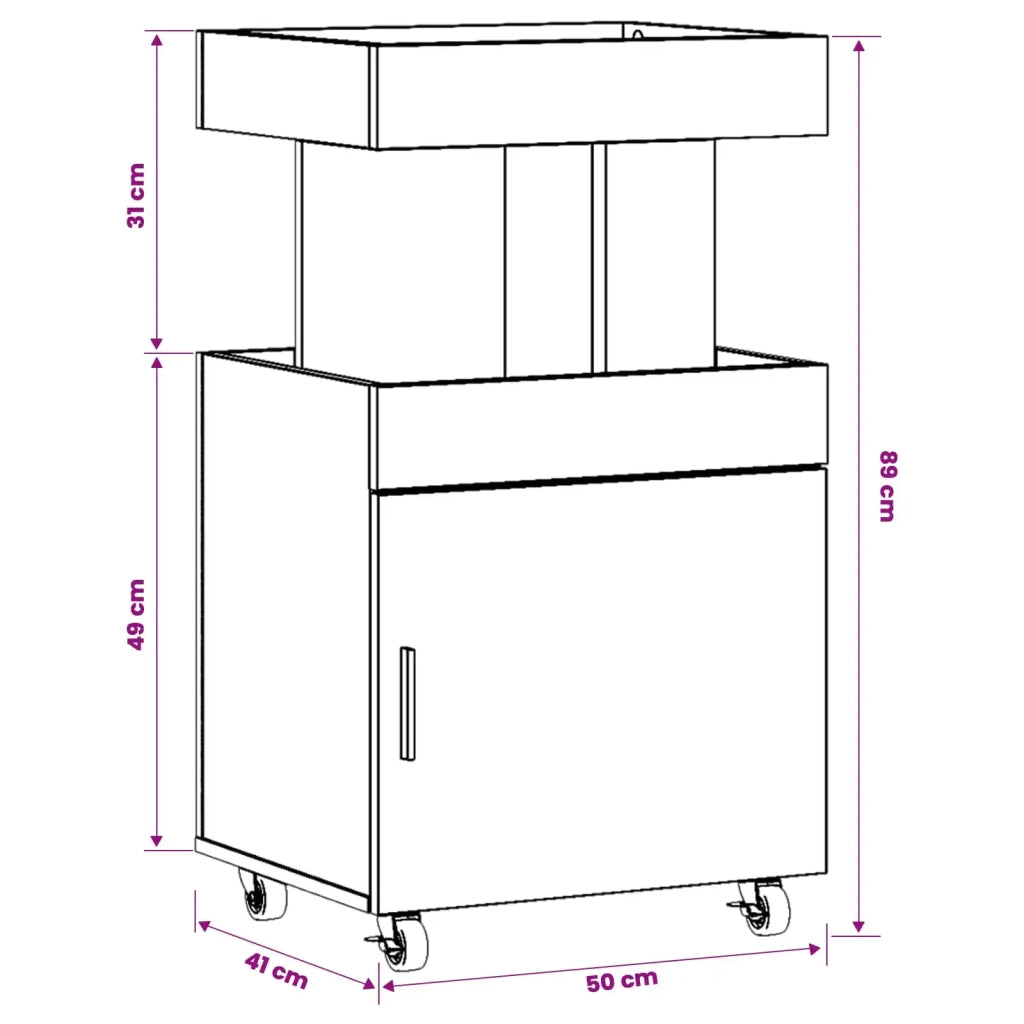 Carrello da Bar Legno di quercia 50 x 41 x 89 cm 8015680
