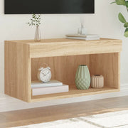 Mobile Porta TV con Luci LED-Mobile per TV-Credenza TV Rovere Sonoma 60x30x30 cm