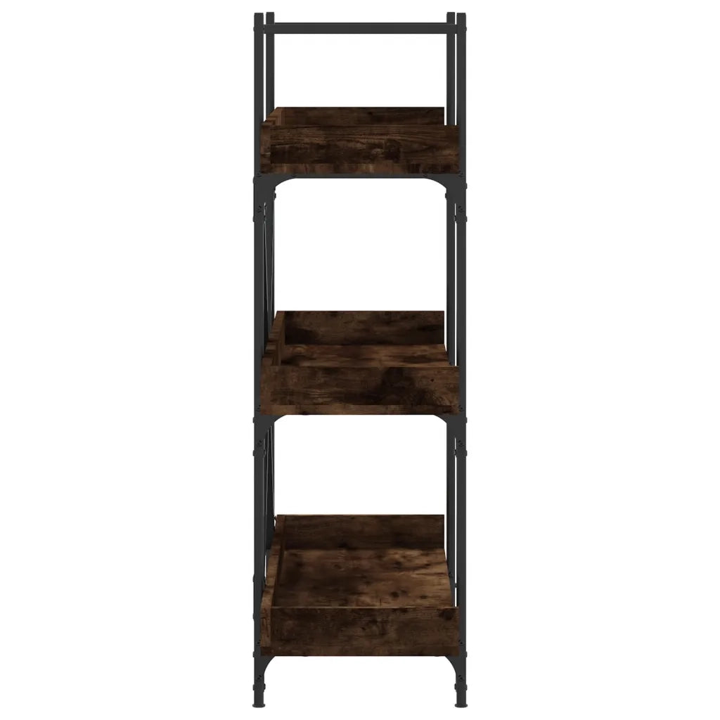Libreria 3 Ripiani Rovere Fumo 100x33x108,5cm Legno Multistrato 837689