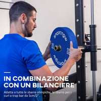 Set 2 Dischi Pesi da 20kg in Gomma con Foro da 2"/5 cm per Manubri e Bilancieri Blu