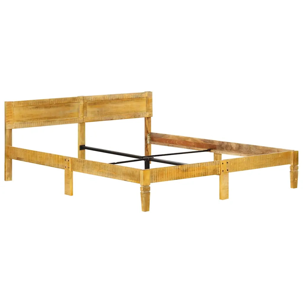 Letto matrimoniale | Letto per adulti | Giroletto in Legno Massello di Mango 180 cm
