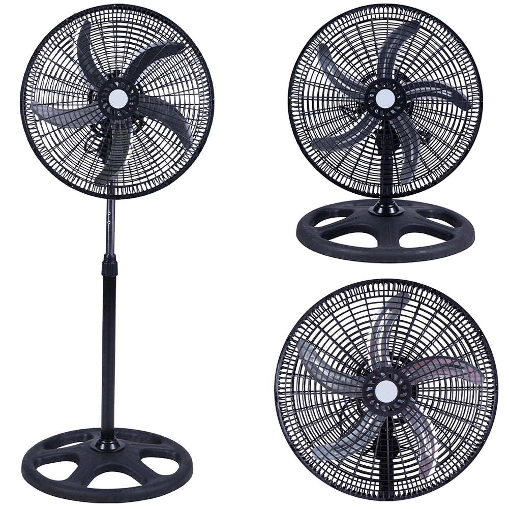 Ventilatore 3in1 Piantana Da tavolo Parete 3 Velocita Oscillazione 65W Pale 50cm