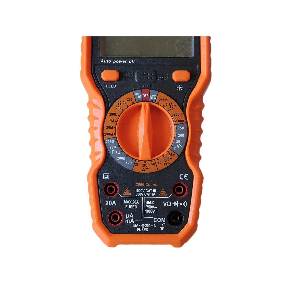 Trade Shop - Multimetro Digitale Tester Professionale Volt Ampere Farad Ohm Puntali Vc99 -