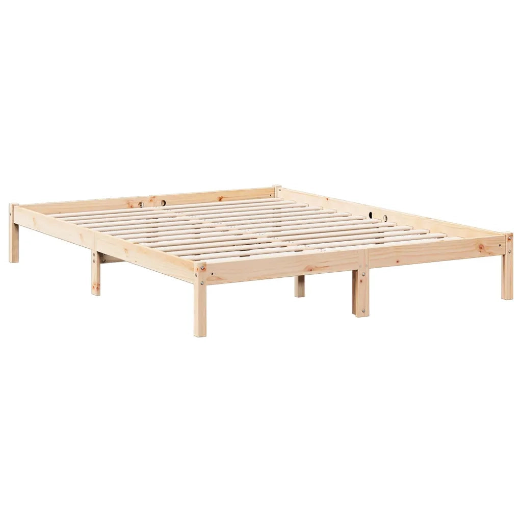 Letto Extra Lungo senza Materasso 160x210 cm in Legno di Pino 852408