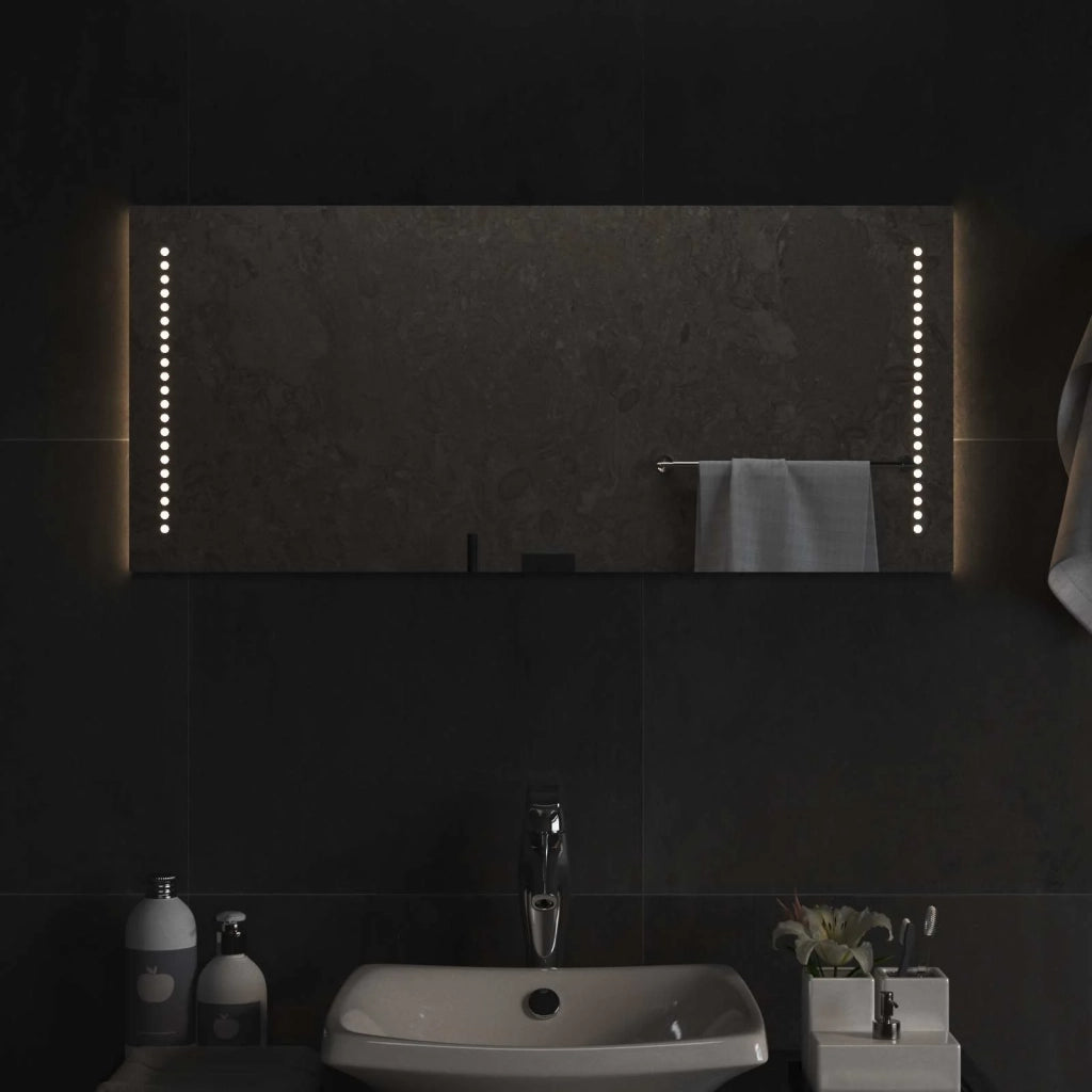 Specchio da bagno LED Trasparente 40 x 90 cm vetro temperato 42045781