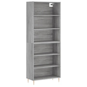 Credenza | Madia | Buffet da pranzo | Armadio da pranzo Grigio Sonoma 69,5x32,5x180 cm Legno Multistrato