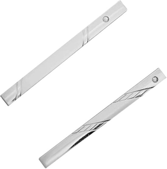 Stropdasklem in Acciaio Inossidabile con Finestra di Sicurezza per Uomini, Design Compatto con Chiusura di Sicurezza (Argento)