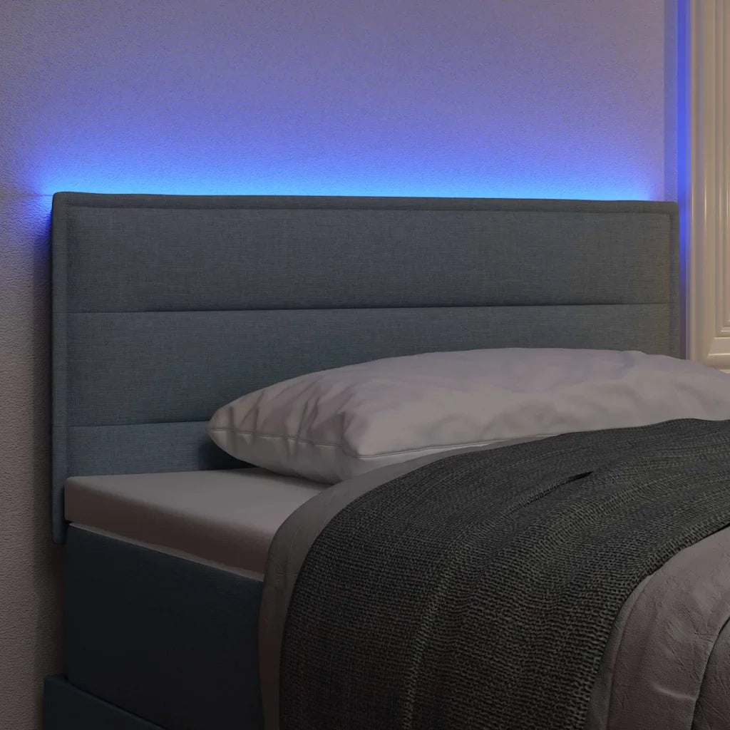 Testiera LED con strisce LED Grigio chiaro 80 cm Tessuto 3337964