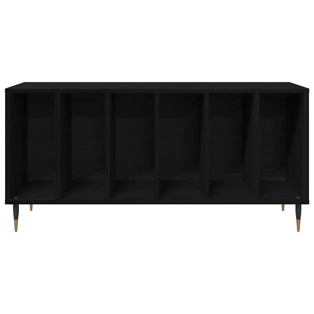 Mobile porta vinili Rovere Nero 100 x 38 x 48 cm 862901
