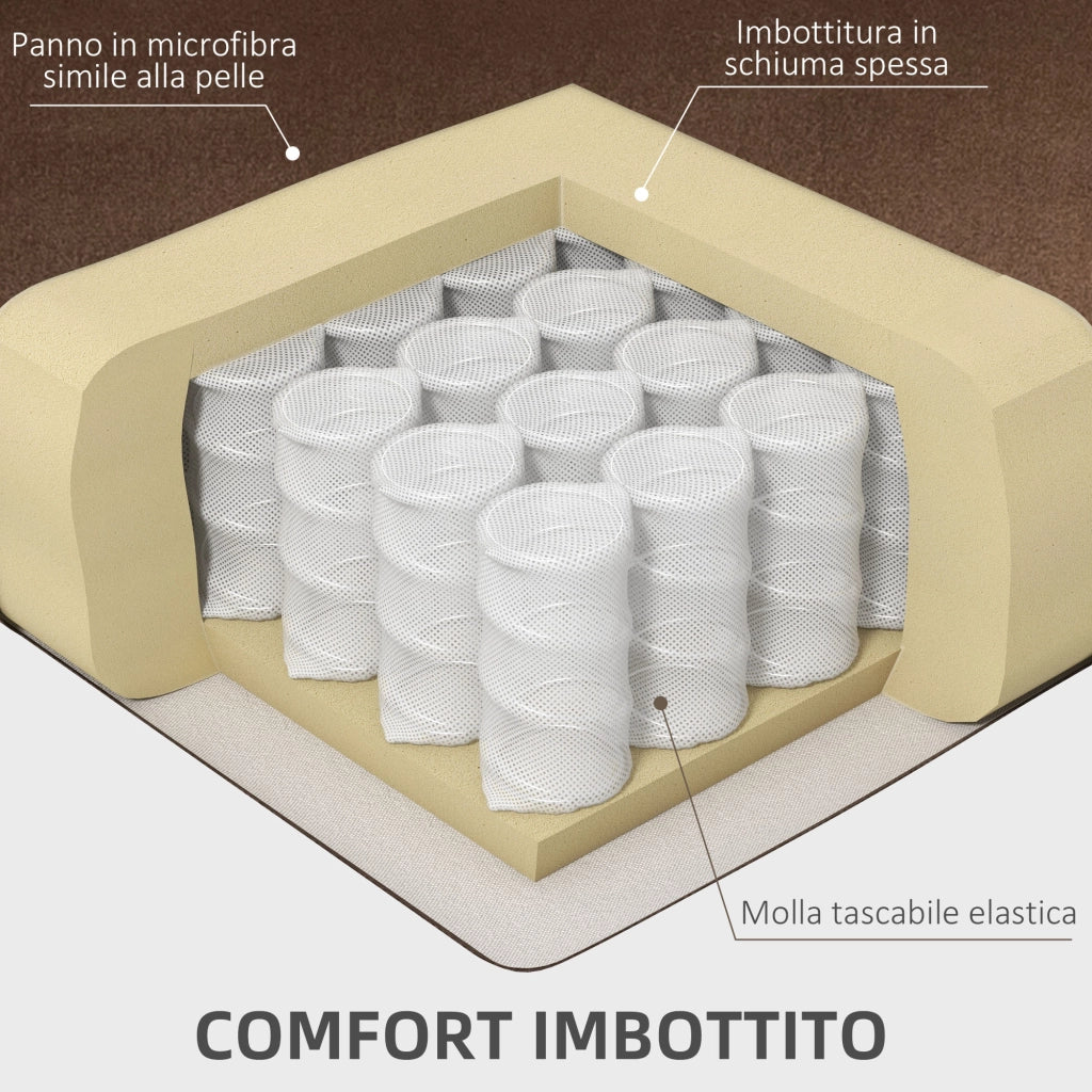Poltrona Reclinabile Massaggiante Alzapersona in Velluto ¨C Minimal ¨C Marrone