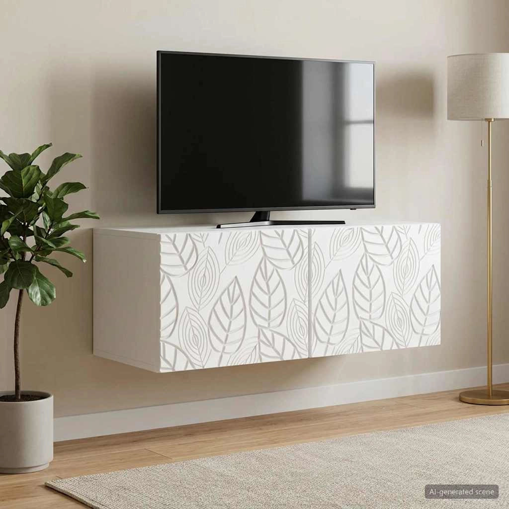 Mobile Porta TV da Muro 59,5 x 31 cm Bianco 898875