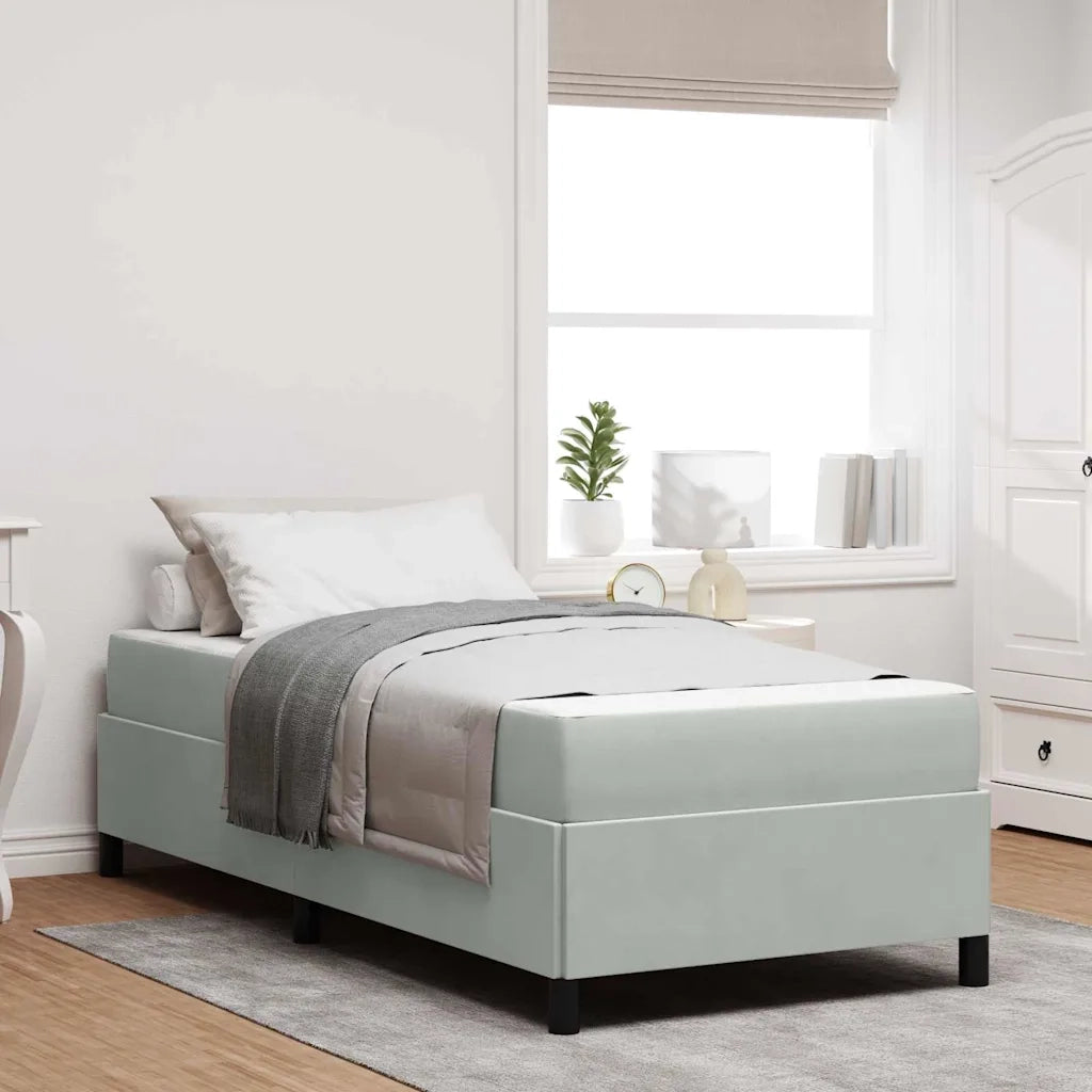 Struttura del letto Grigio chiaro 100 x 200 cm Tessuto 3399042