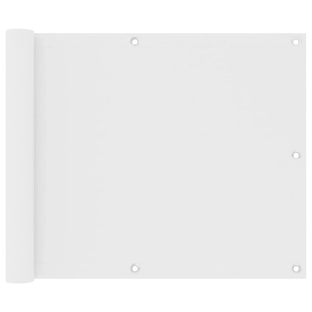 Schermo per balcone schermo per la privacy 75 x 600 cm tessuto Oxford bianco 02_0010054