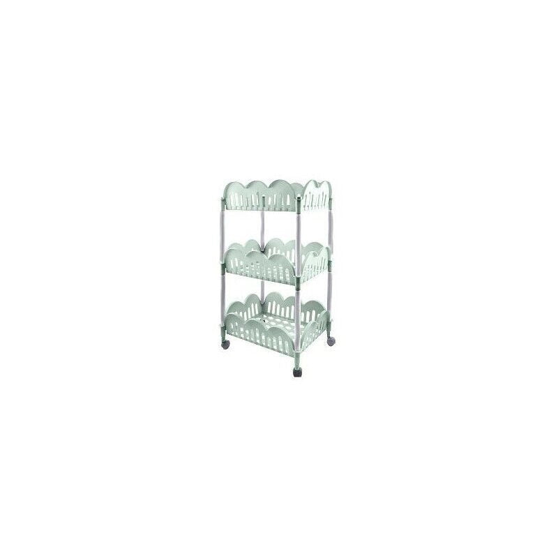 CARRELLO DOLLY DA CUCINA DI COLORE VERDE ACQUA RETTANGOLARE