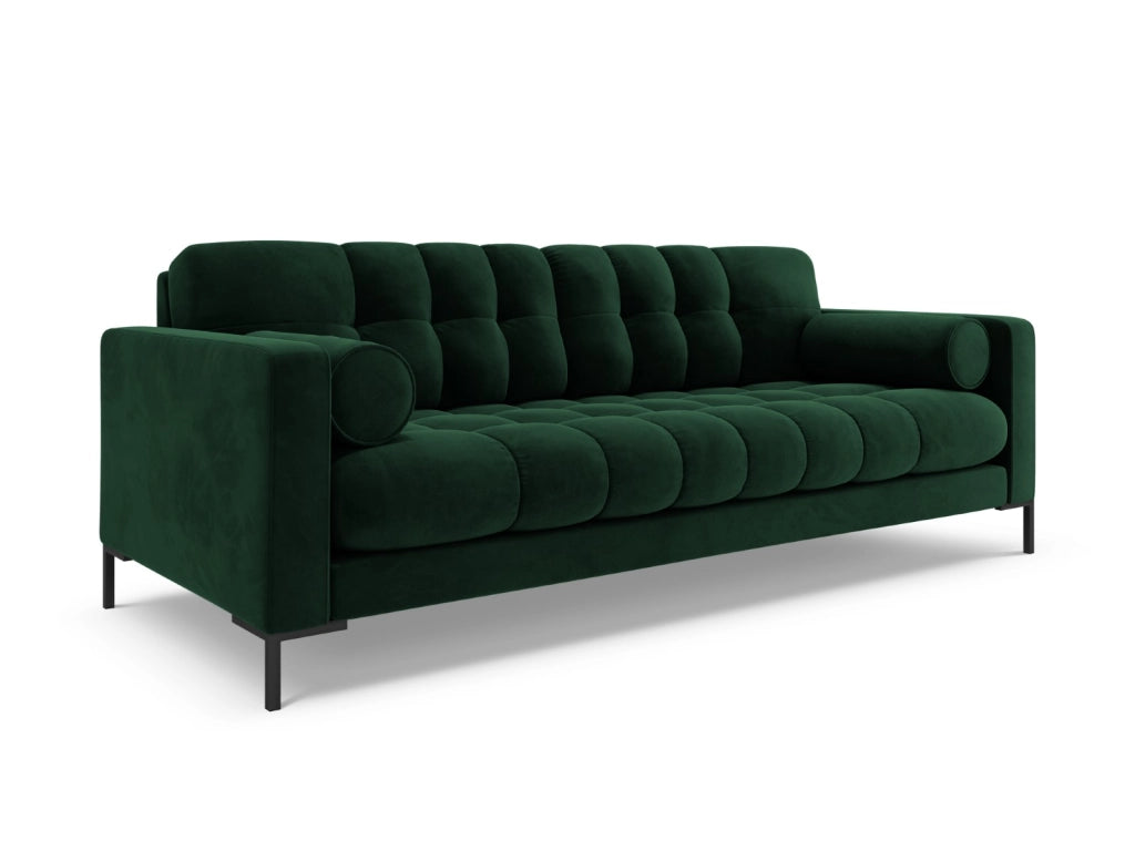 Cosmopolitan Design - Divano "Bali" 3 posti in velluto verde bottiglia 