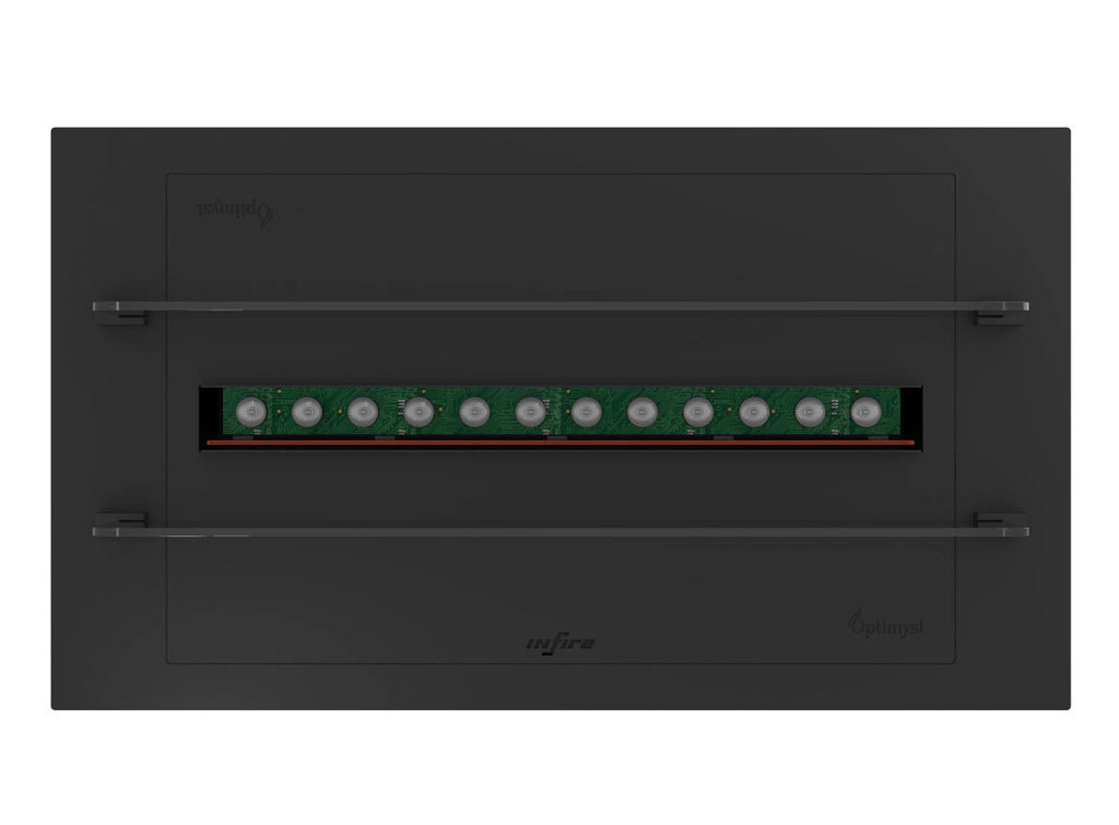 Camino a Vapore Elettrico da Incasso 70x48,5x33 cm Invapo Insert con Ricarica Automatica e LED RGB Nero