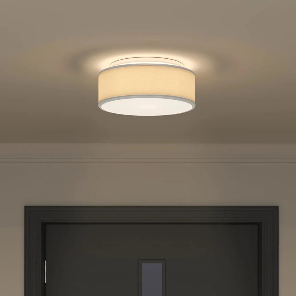 Lampada da soffitto Grigio 30 x 30 x 13,5 cm Tessuto CFW8015545