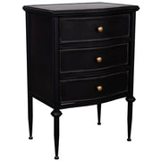 Tavolo con 3 cassetti in metallo invecchiato nero 46x36x68