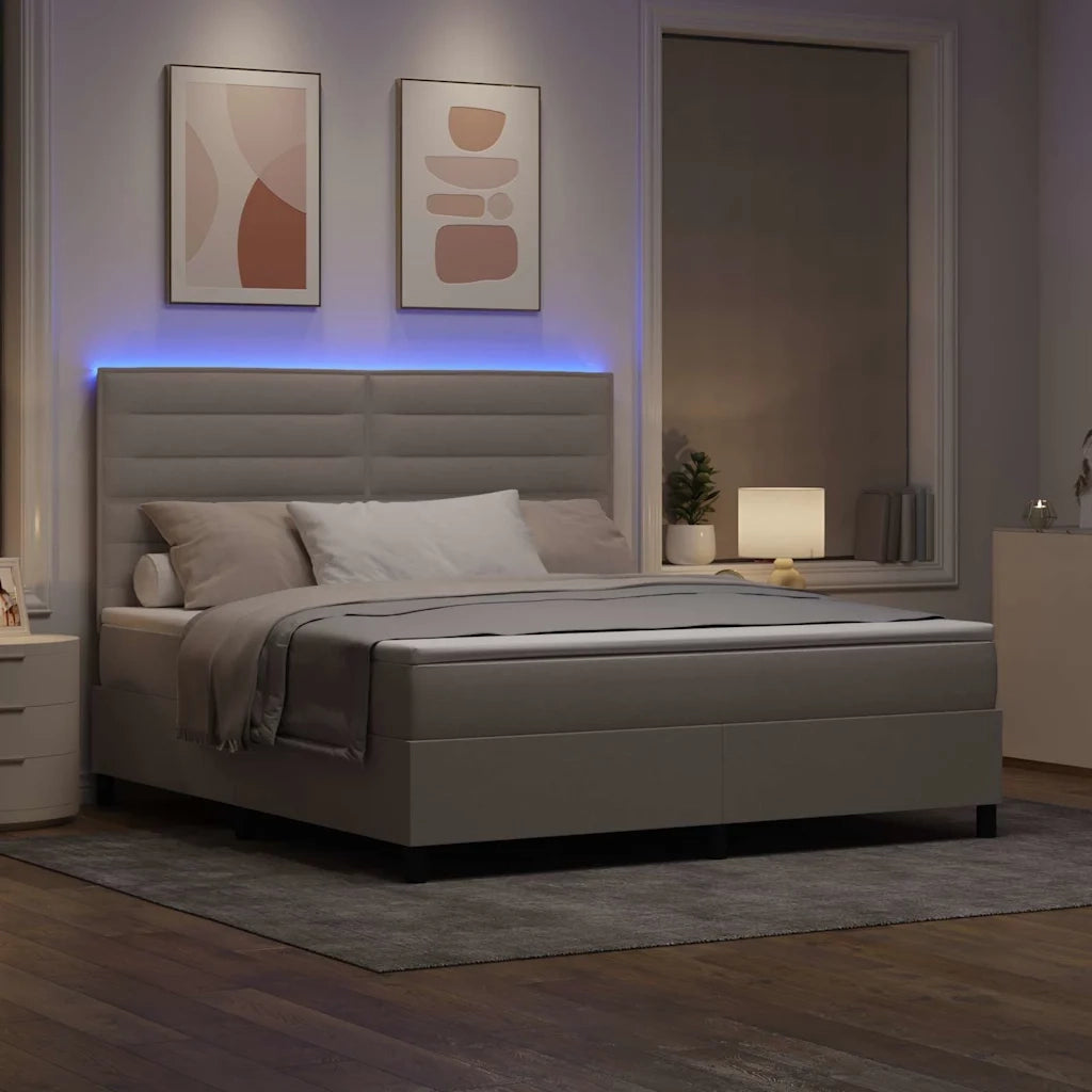 Letto a molle con materasso con led Talpa 180 x 200 cm Tessuto 3342813