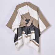 Sciarpa da donna, elegante mantello con cintura diagonale monocromatica
