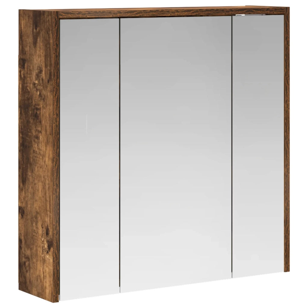 Mobiletto per specchio da bagno Rovere fumé 63,5 x 16 x 62,5 cm 889155