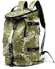 Borsa da Ginnastica 4-Via Impermeabile con Tasca per Scarpe per Viaggi Sport Escursioni Portatile (Verde Oliva)