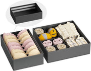 Organizzatore di cassetta, pieghevole per armadio IKEA Pax, sistema di organizzazione per casalinghi per abbigliamento da neonato, calze, reggiseni, mutande, cravatte, asciugamani, set di 2 - grigio