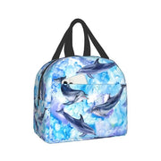 Borsa Isolante per Picnic con Delfini Borsa per Cibo Portatile e Rinfrescante con Chiusura Ermetica per Ufficio e Esterno