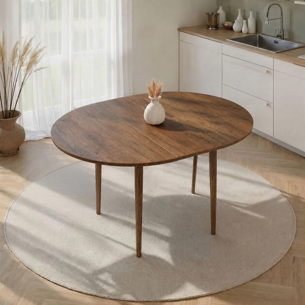 Bee, Tavolo Allungabile Allungabile, 100x100x75h cm Marrone Noce