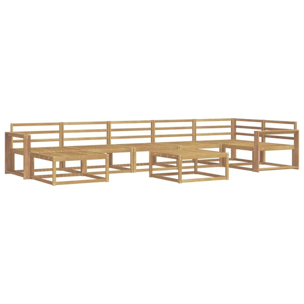 Set di divani da esterno 8 pcs Bianco Legno di Acacia Massello 3386798