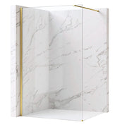 Parete Doccia Rea Flexi Transparent / Brush Gold 70
