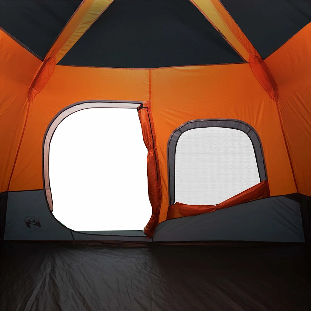 Tenda Campeggio 6 Persone Grigio e Arancione Impermeabile 94297