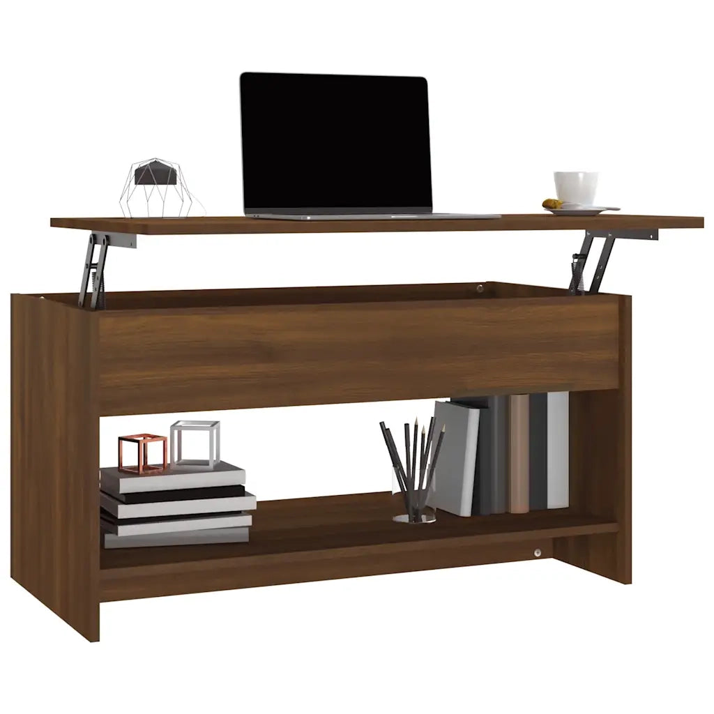 Tavolino Salotto Rovere Marrone 102x50x52,5cm Legno Multistrato 819292