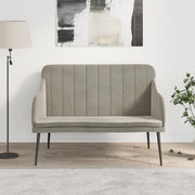 Panca-Sgabello Grigio Chiaro 110x76x80 cm in Velluto 963024