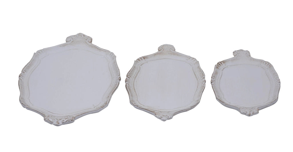 Biscottini SET TRE VASSOI IN LEGNO FIORENTINI