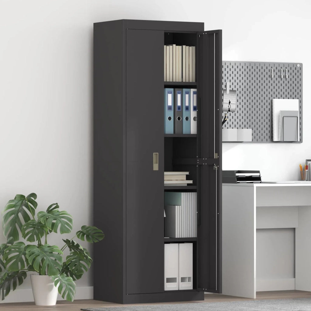 Armadio Nero 60 x 40 x 180 cm Acciaio