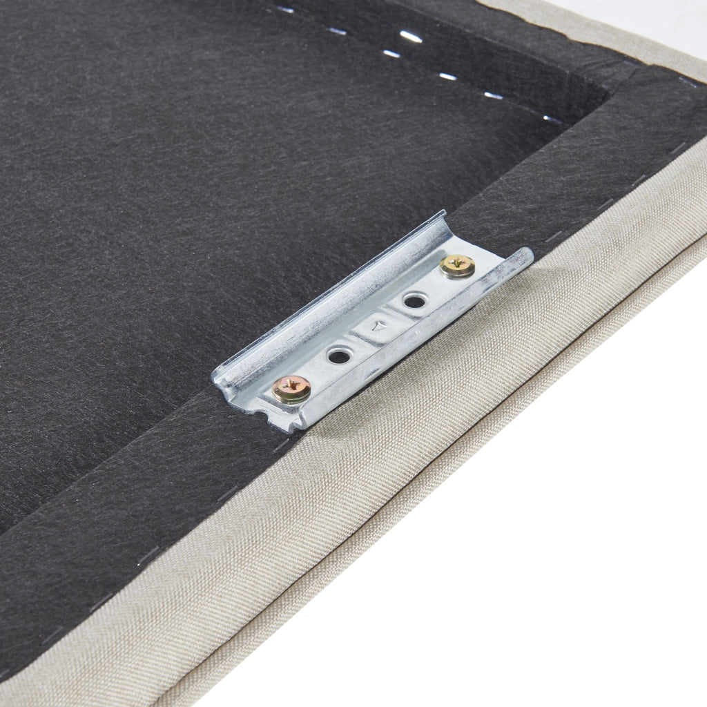Testiera Letto Tokke Testata Imbottita da Parete 180x48 cm Beige [en.casa]