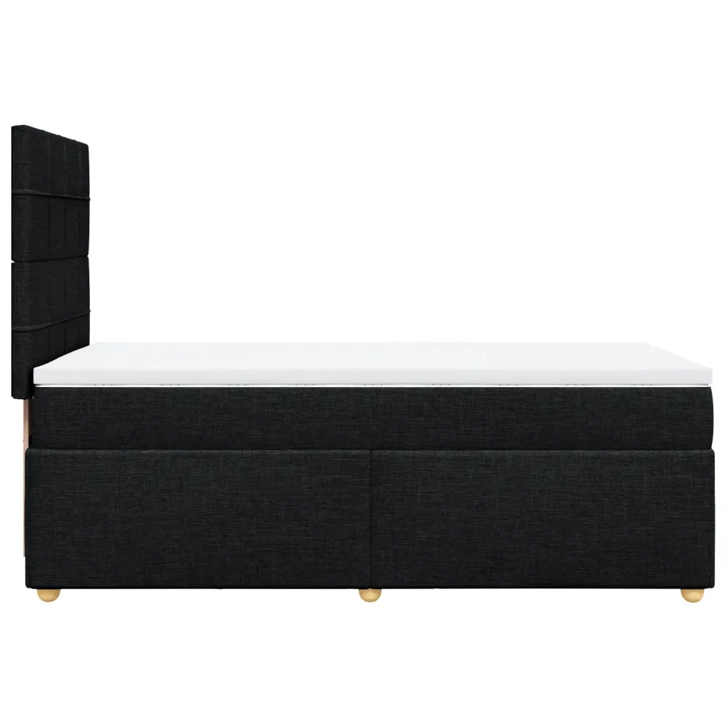 Giroletto a Molle con Materasso Nero 90x200 cm in Tessuto 3291165