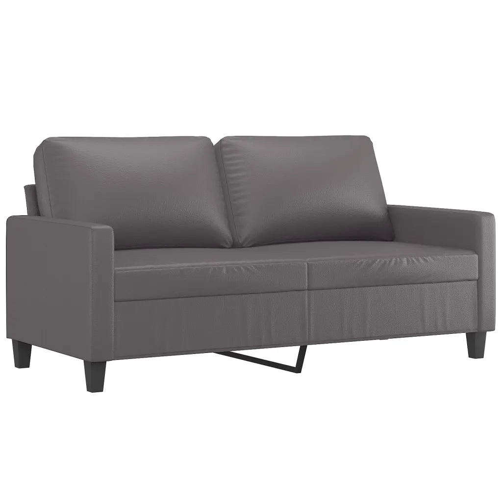Divano | Divano da soggiorno | Sofa a 2 Posti Grigio 140 cm in Similpelle