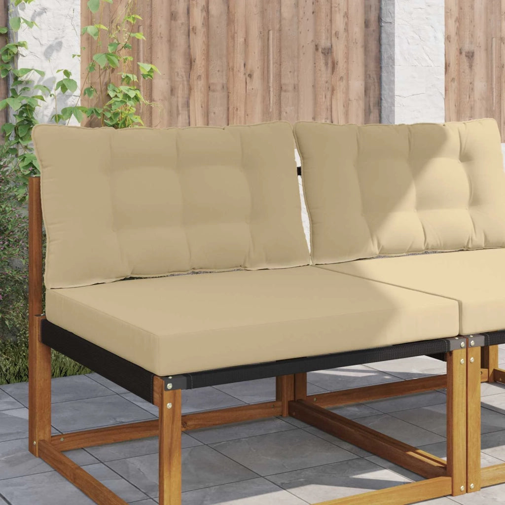 Cuscino per divano da esterno 2 pcs Beige Poliestere