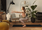 Tappetino Fitness Ammortizzante Antiscivolo 4mm Tappeto Sport Yoga Pilates - 61x173 - Nero