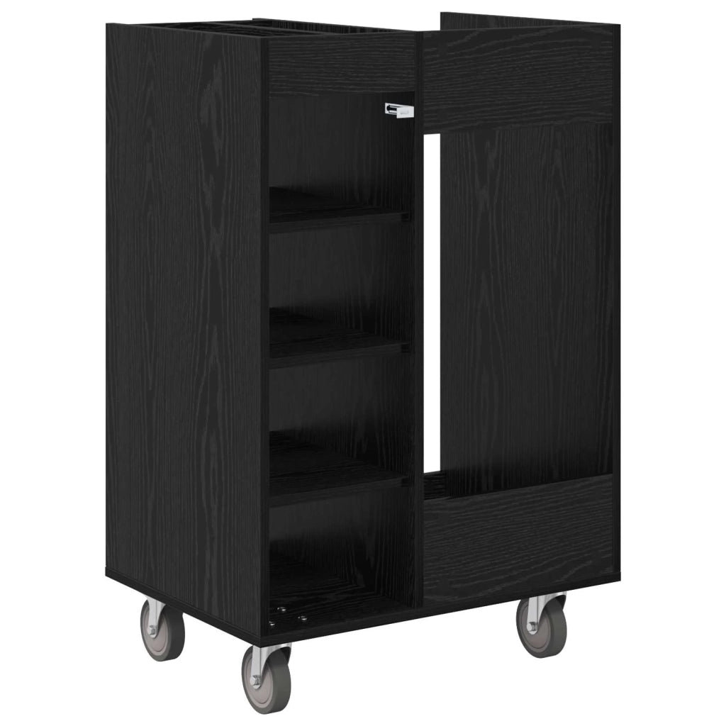 Armadio per Golf con ruota Rovere Nero 65 x 45 x 98 cm 899448