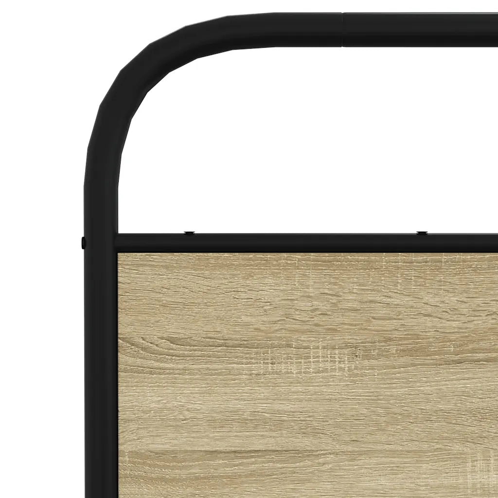Giroletto senza Materaso in Metallo Rovere Sonoma 140x200 cm 3318649