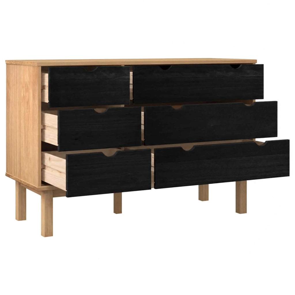 Mobile con Cassetti con cassetto OTTA Nero 111 x 43 x 73,5 cm CFW6783584