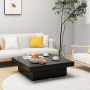 Tavolino da Salotto-Tavolino da soggiorno-Tavolo Nero 90x90x28 cm in Legno Multistrato