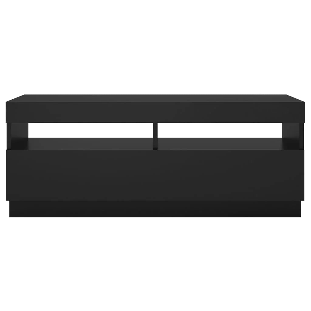 Mobile TV multimediale scaffale TV credenza mobile TV per sala da pranzo soggiorno camera da letto con luci LED 100 x 35 x 40 cm nero 02_0026509