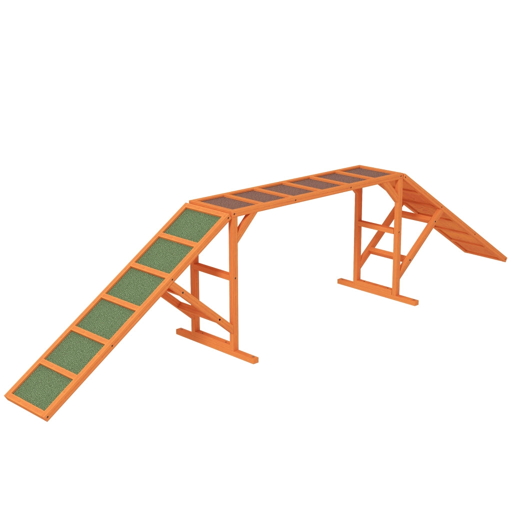Rampa per Cani Agility ¨C zephmum ¨C Legno 335x55x60 cm Arancione