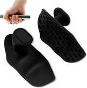 1 coppia - Manubri in gomma Antislittamento per sollevamento pesi - Allenatore ergonomico per dita - Guanti per fitness - per allenamento in palestra e workout, sollevamento pesi, halter - Senza sudore - Nero