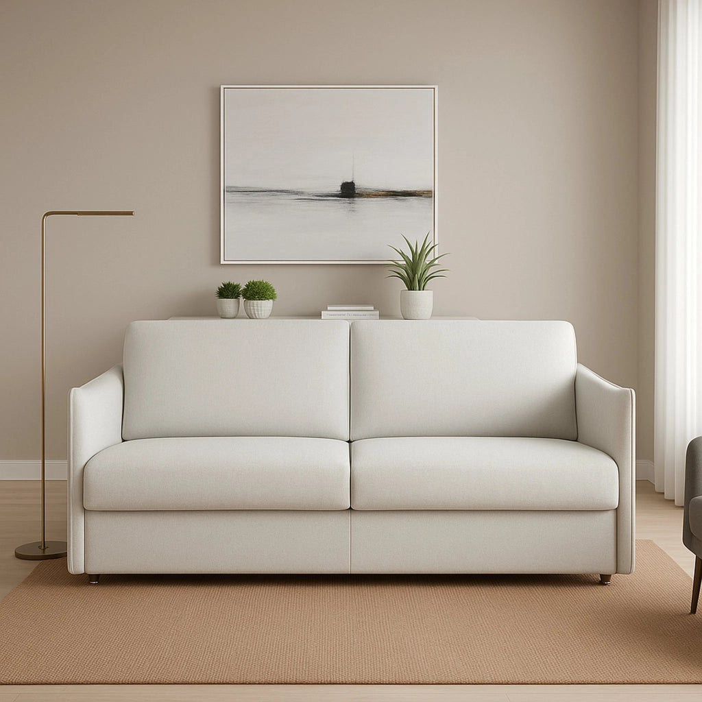 Varedo, Divano Fisso 2 Posti Sfoderabile Made in Italy, 180x95x90h cm Grigio Chiaro